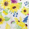 Cotton Fabric ~ Sunflower Days Yellow Purple & Blue Flowers on White ~ 100% Cotton Prints