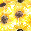 Cotton Fabric ~ Sunflower Days Yellow Sun Flowers on White ~ 100% Cotton Prints