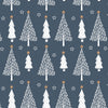 Christmas Fabric - Navy Christmas Trees