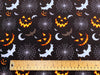 Halloween Fabric - Spooky Nightime Print on Black - 100% Cotton Poplin (3171ERA)