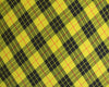 Yellow & Black Tartan Check Polyviscose Fabric