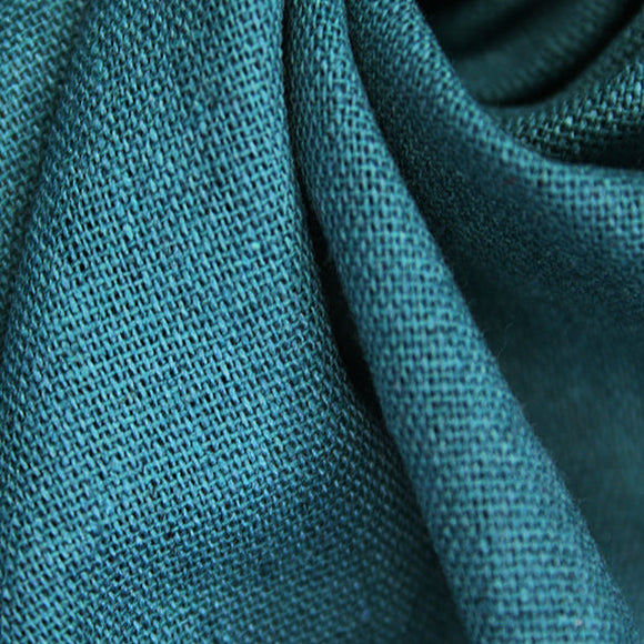 Linen Mix Fabric - Teal Green