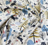 Nutex Wildwood Cotton Fabric - Cute Fox & Hare Print