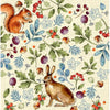 100% Cotton - Nature Trail - Rabbits Squirrels Woodland Scene on Cream- Nutex Fabric