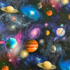 Cotton Fabric - Space Planets Universe Print - Craft Fabric Material Metre