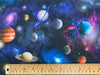 Cotton Fabric - Space Planets Universe Print - Craft Fabric Material Metre