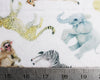 Bubs Fleece Fabric - Digital Print Wild Safari Animals