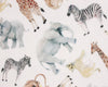 Bubs Fleece Fabric - Digital Print Wild Safari Animals