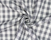 Grey & White Gingham 1cm Check Cotton Fabric