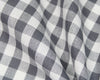 Grey & White Gingham 1cm Check Cotton Fabric