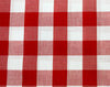 Red & White Gingham 1" Check Polycotton Fabric