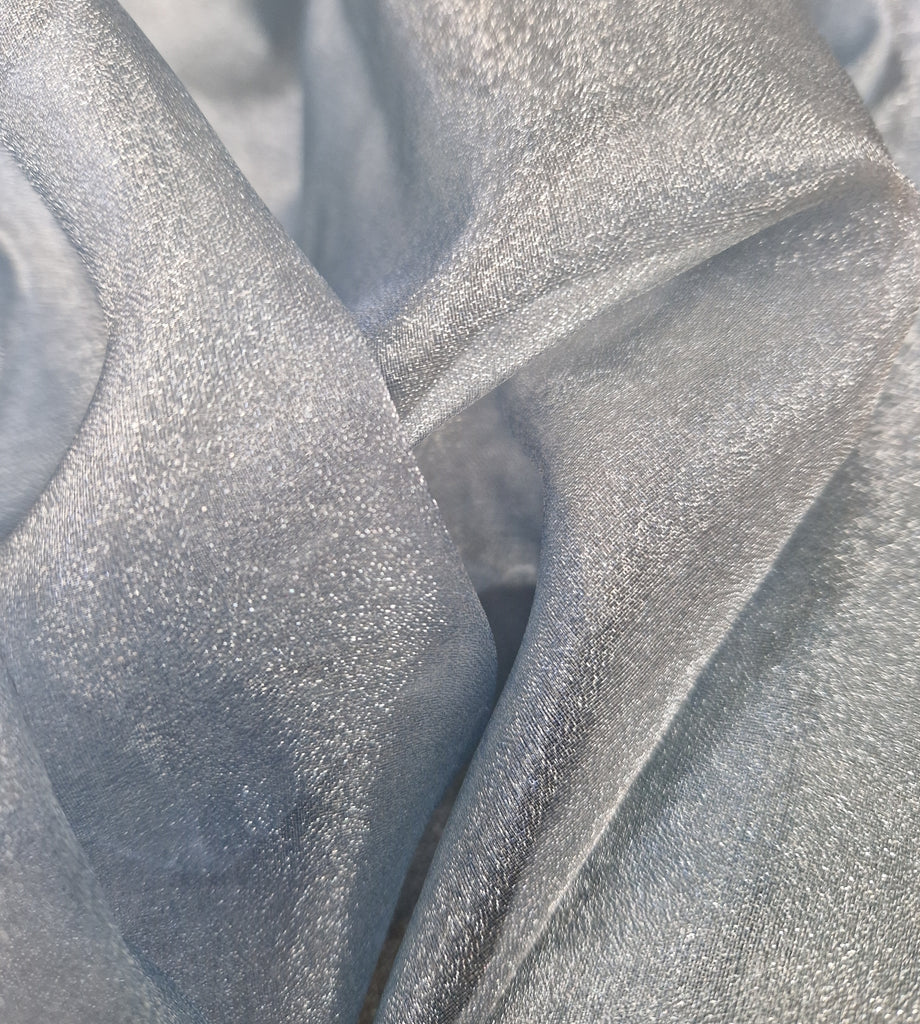 Metallic Organza Fabric - Silver