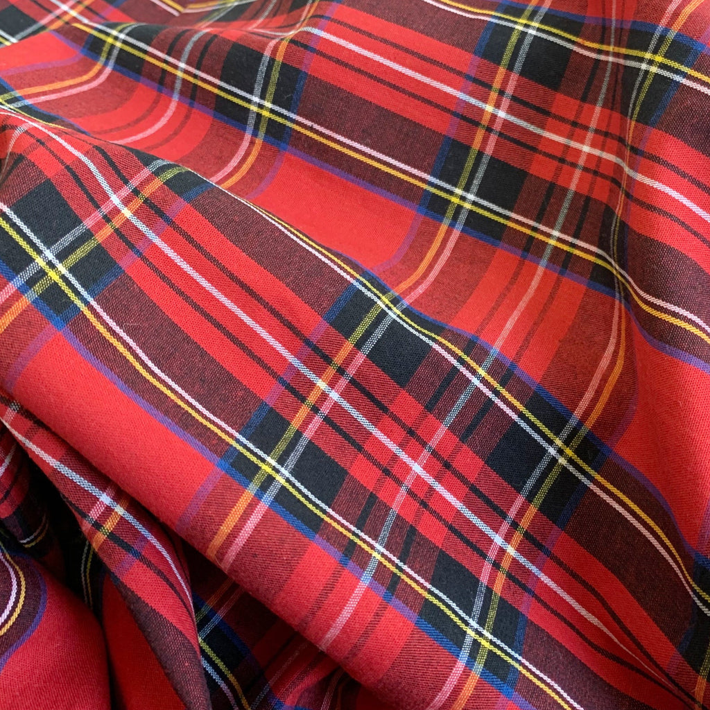 Cotton Fabric - Red Tartan Check