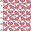 Jubilee Love Heart Union Jack Flag Fabric - 100% Cotton