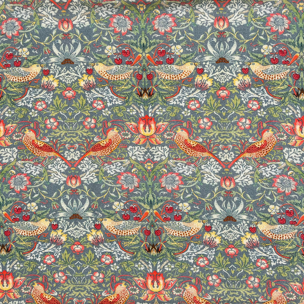 William Morris - Strawberry Thief - Grey - Cotton Fabric