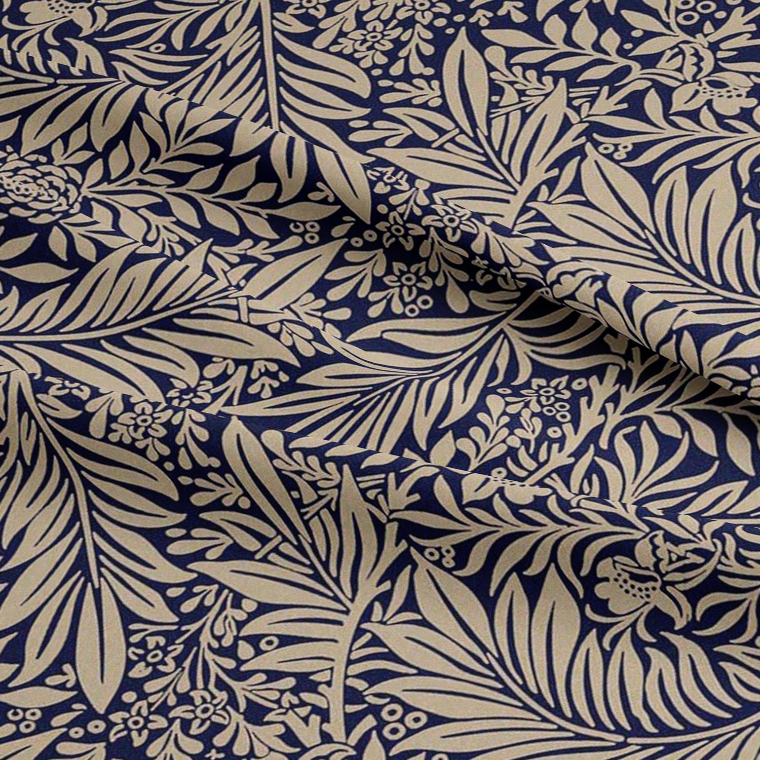 William Morris Fabric - Larkspur - Navy Blue - Cotton Fabric – House of  Haberdashery
