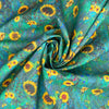 Cotton Fabric - Klimt's Sunflowers - Digital Print