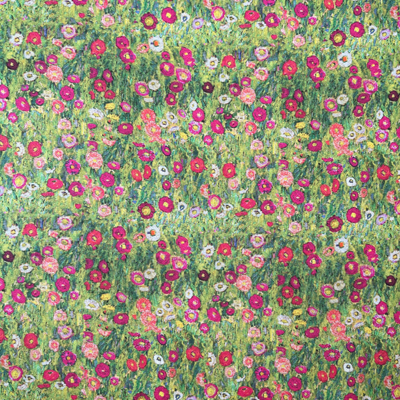 Cotton Fabric - Klimt's Roses - Digital Print