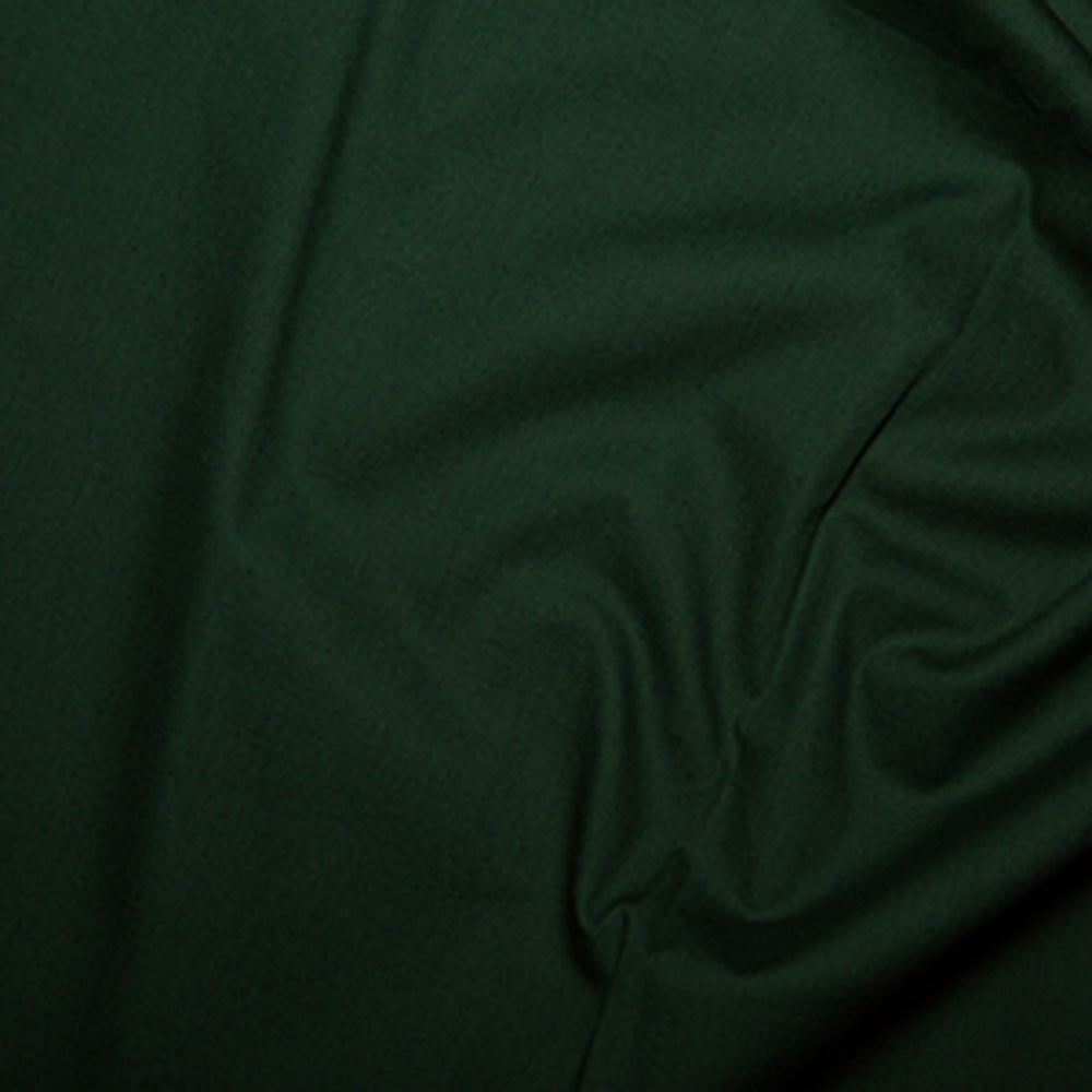 100% Cotton Poplin Fabric - Plain BOTTLE GREEN - Craft Fabric Material