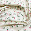 100% Cotton Poplin - Pretty Pink Rose Bud on Ivory