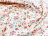 100% Cotton Poplin - Coral Pink Small Ditsy Floral on Cream