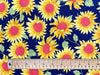 Cotton Fabric ~ Sunflowers on Navy Blue ~ 100% Cotton Poplin Prints