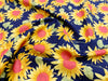 Cotton Fabric ~ Sunflowers on Navy Blue ~ 100% Cotton Poplin Prints