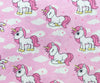 Childrens Fabric - Cute Unicorns on Pink - 100% Cotton Poplin Prints