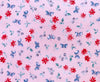 Floral Fabric - Flowers & Butterflies on Pink - 100% Cotton Fabric