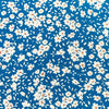 Floral Fabric - White Daisy Ditsy Flower on Teal Blue - 100% Cotton Poplin