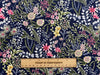 Cotton Fabric - Meadow Flowers Floral on Navy Blue