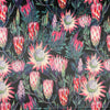 Upholstery Fabric - Heavy Weight Super Soft Plush Velvet - Purple Protea Flowers