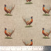 Upholstery Fabric - Cotton Rich Linen Look Material - Panels - Cushion - Wall Art - Pheasant