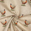 Upholstery Fabric - Cotton Rich Linen Look Material - Panels - Cushion - Wall Art - Pheasant