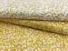 Floral Fabric ~ 100% Cotton Craft Fabric ~  Floral Print ~ OCHRE YELLOW & IVORY