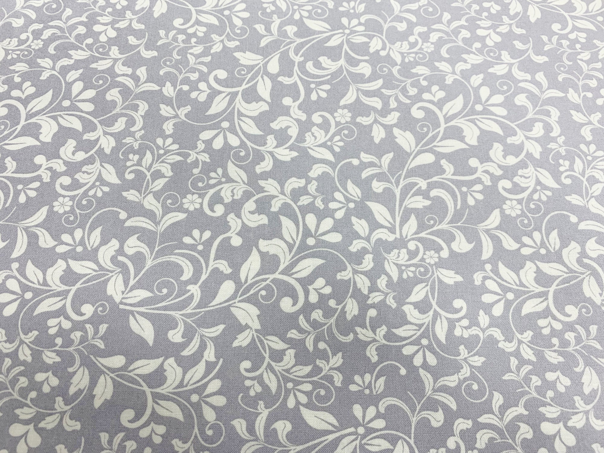 Floral Fabric ~ 100% Cotton Craft Fabric ~ Floral Print ~SILVER GREY & –  House of Haberdashery
