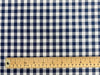 Navy Blue & White Gingham Fabric 1/3" Check Fabric