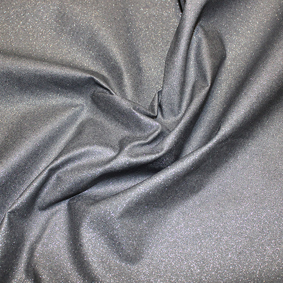 Glitter Shimmer Fabric - Grey - Cotton Craft Costume Fabric