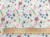 Floral Fabric ~ 100% Cotton Craft Fabric ~ Floral Print ~Beautiful Gardens Flowers on White