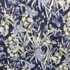 Cotton Canvas Fabric - Beautiful Flowers Birds & Dragonflies on Navy Blue