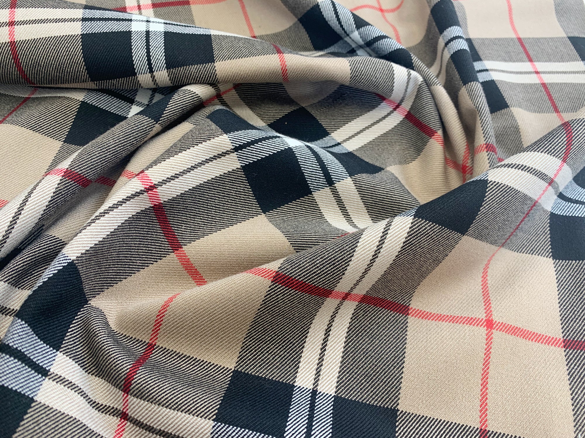 Nova check shop fabric