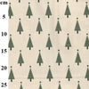 Christmas Fabric - Green Scandi Christmas Trees on Natural - 100% Cotton Fabric