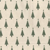 Christmas Fabric - Green Scandi Christmas Trees on Natural - 100% Cotton Fabric