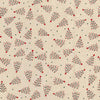 Christmas Fabric - Scandi Christmas Trees on Natural - 100% Cotton Fabric