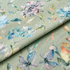 Upholstery Fabric - Cotton Rich Linen Look Canvas Material - Giardino Eggshell Floral