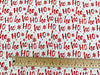 Christmas Fabric - Ho Ho Ho & Snowflakes on Cream - 100% Cotton Fabric