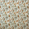 Cotton Panama Canvas Fabric - Rainforest Animals on Natural Background