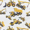 Rose & Hubble Digital Cotton Prints - Diggers & Dumper Trucks