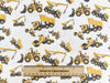 Rose & Hubble Digital Cotton Prints - Diggers & Dumper Trucks