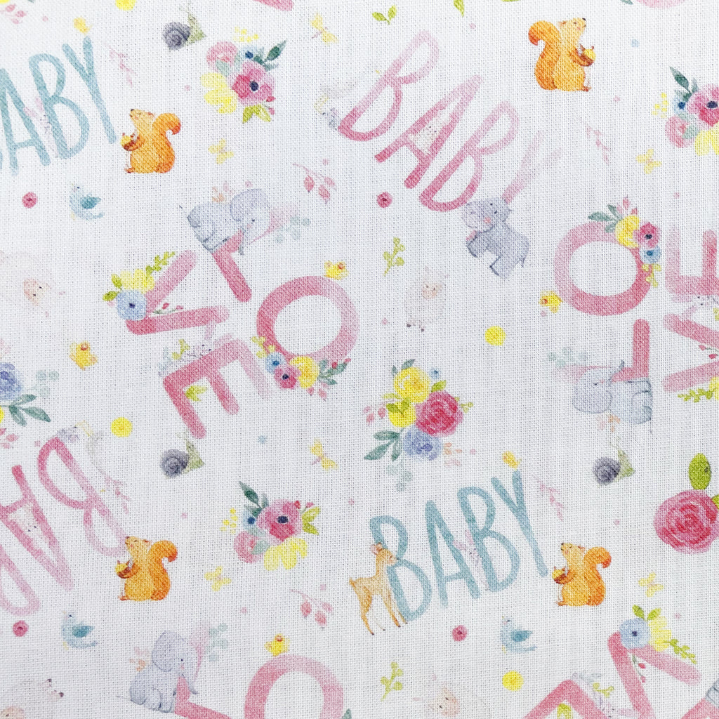 Rose & Hubble Digital Cotton Prints - Cute New Baby Love Print